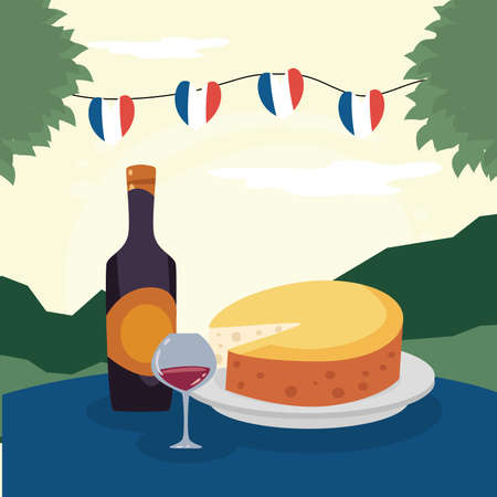 cute france illustrationのイラスト素材