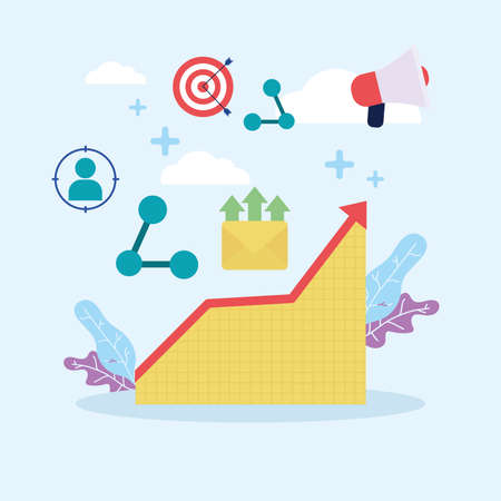 pretty marketing cartelのイラスト素材