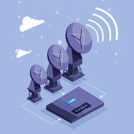 nice connetion tech invitationのイラスト素材