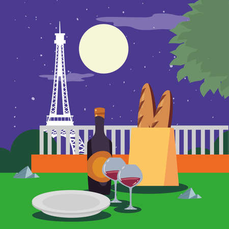 cute france imageのイラスト素材