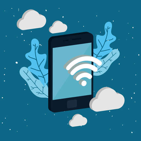 wireless network invitationのイラスト素材