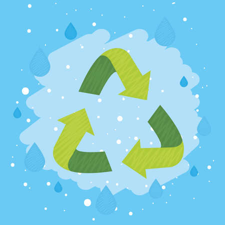 cute recycle symbolのイラスト素材