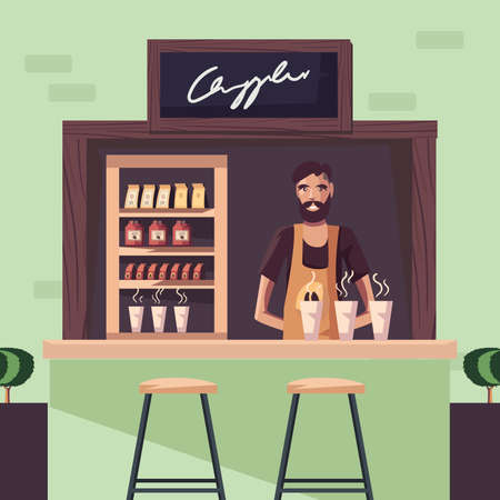 nice barista designのイラスト素材