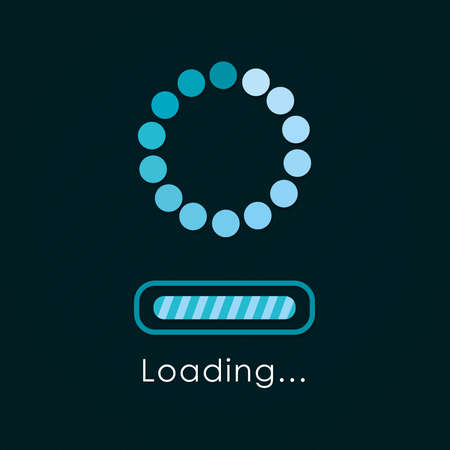 loading circle and barのイラスト素材