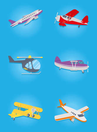 airplanes icon setのイラスト素材