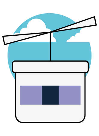 colorful cableway icon imageのイラスト素材