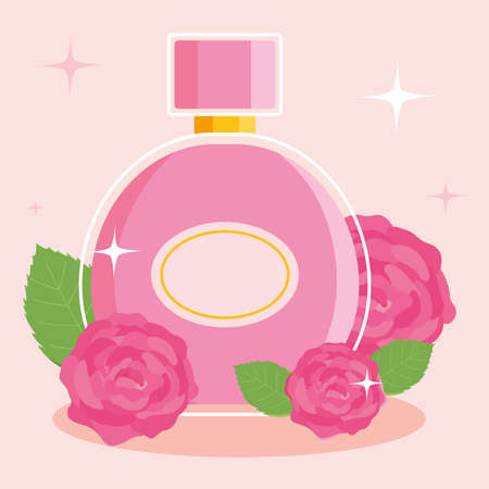roses perfume bottleのイラスト素材