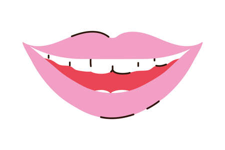mouth showing teethsのイラスト素材