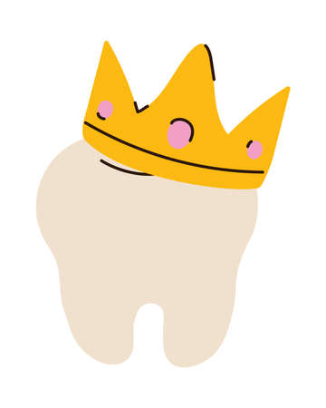 teeth crown iconのイラスト素材