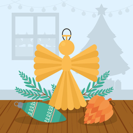 christmas angel designのイラスト素材