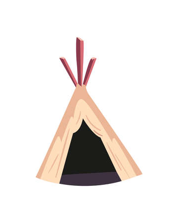beige camping tentのイラスト素材