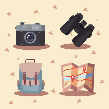 four adventure iconsのイラスト素材