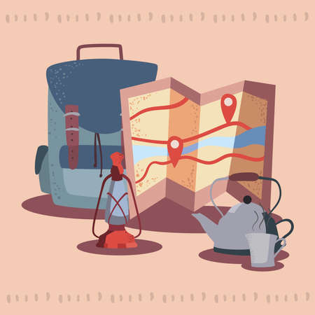 adventure items cardのイラスト素材