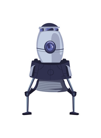 gray spaceship designのイラスト素材