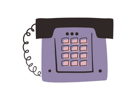 classic purple phoneのイラスト素材