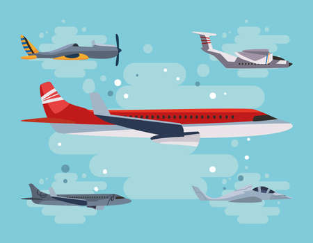 five fast airplanesのイラスト素材