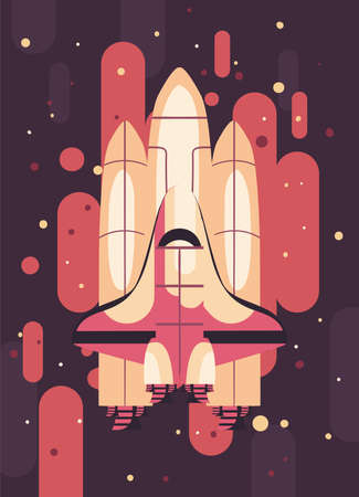 space rocket posterのイラスト素材