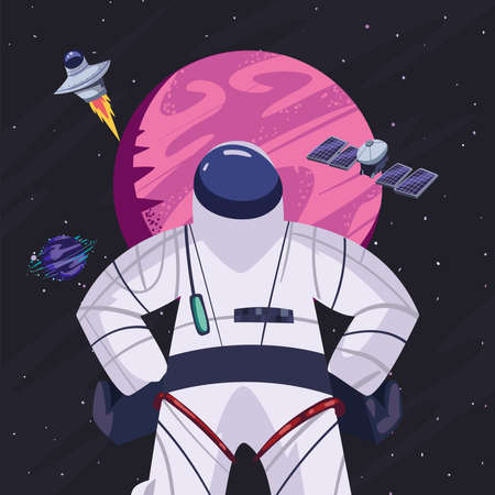 space explorer illustrationのイラスト素材