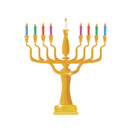 candles in golden chandelierのイラスト素材