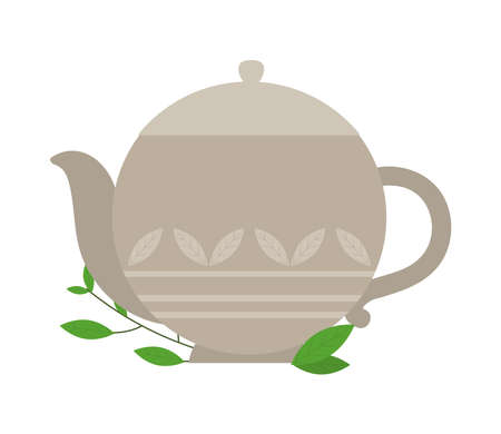 vintage tea potのイラスト素材