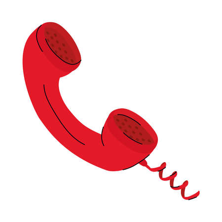red telephone handsetのイラスト素材