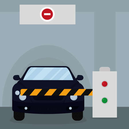 Parking lot barrierのイラスト素材