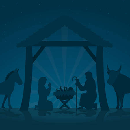 nativity scene designのイラスト素材