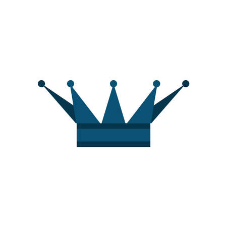 blue crown silhouetteのイラスト素材