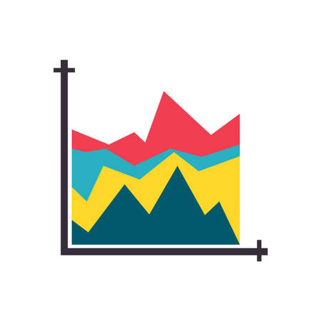 colored peak graphのイラスト素材