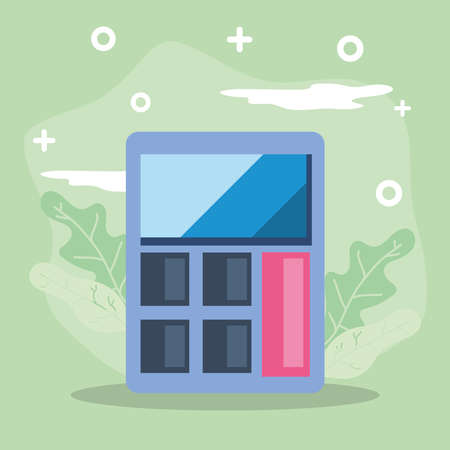 gray calculator designのイラスト素材