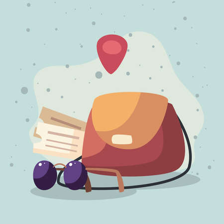 travel stuff illustrationのイラスト素材