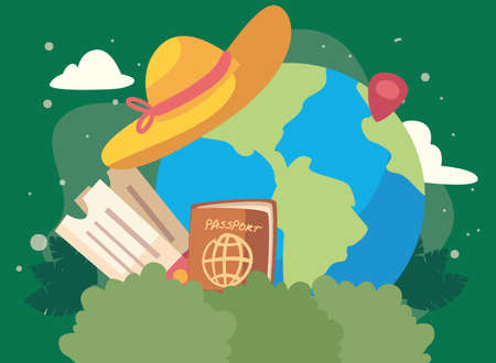 tourism stuff posterのイラスト素材
