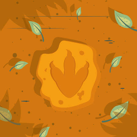 dino foot printのイラスト素材