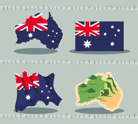 four australian itemsのイラスト素材