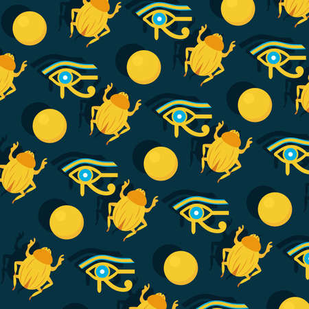 egyptian wallpaper designのイラスト素材