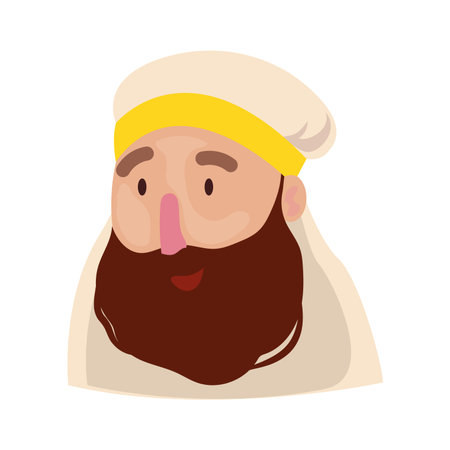 saint joseph faceのイラスト素材