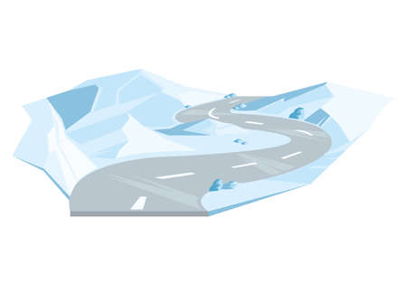 frozen street designのイラスト素材