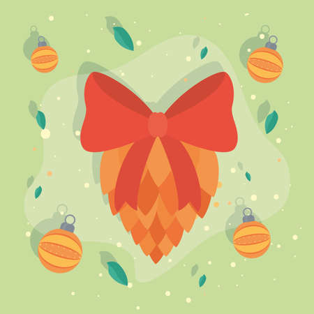 pine cone cardのイラスト素材