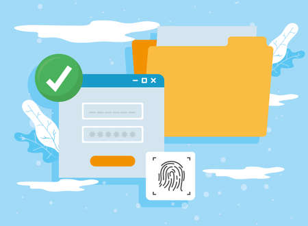 folder and web pageのイラスト素材