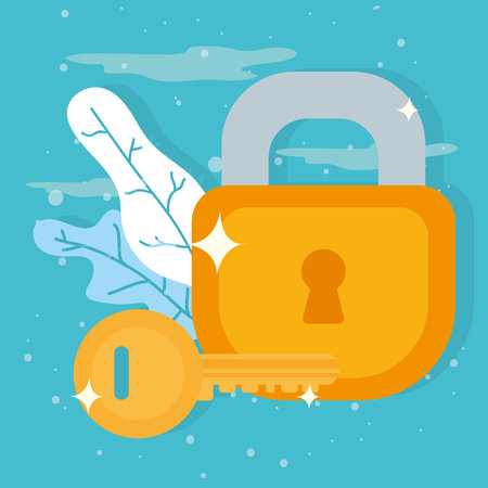 padlock and keyのイラスト素材