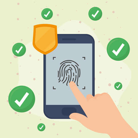 security password posterのイラスト素材