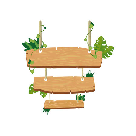 wood signs illustrationのイラスト素材