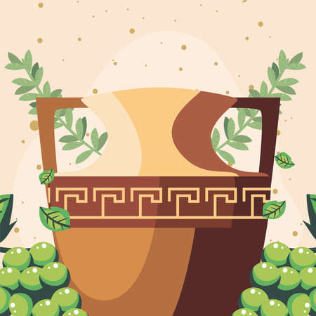 greek vase cartelのイラスト素材