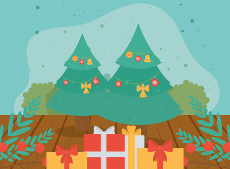 christmas icons cardのイラスト素材