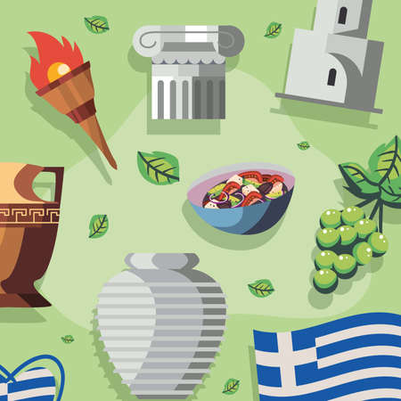 poster of greece stuffのイラスト素材