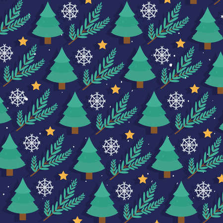 christmas plants wallpaperのイラスト素材