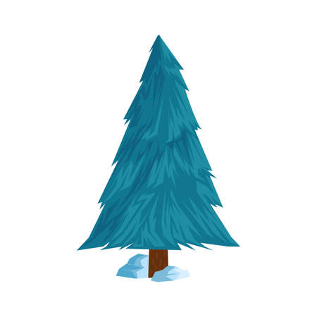 pine over snowのイラスト素材