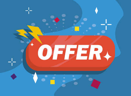 red offer tagのイラスト素材