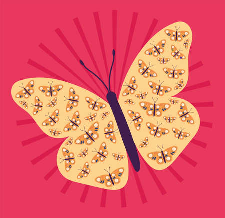 beautiful butterfly illustrationのイラスト素材