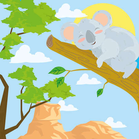 australian koala cardのイラスト素材